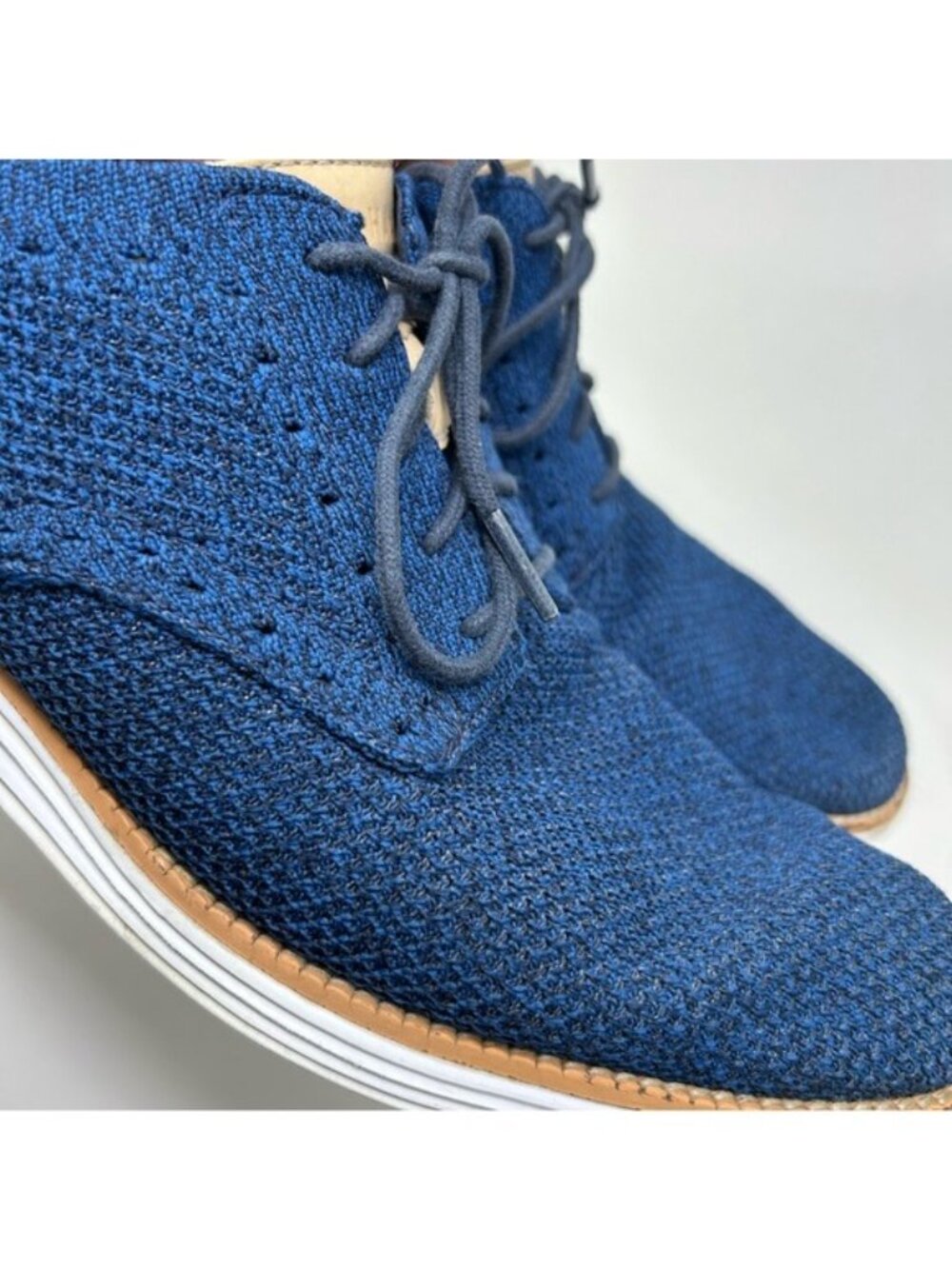 Cole Haan Original Grand Blue Wingtip Oxford Shoes Men's Size 10M